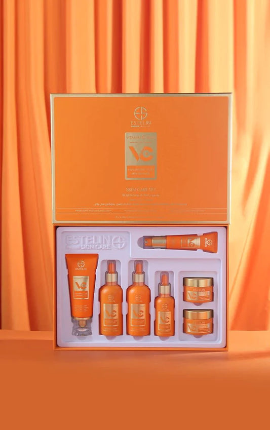Estelin Vitamin C Plus Hyaluronic Acid Niacinamide Skin Care 7 Piece Set