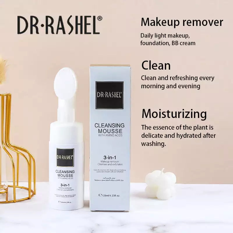 Dr.Rashel Amino Acid Cleansing Mousse Bubble Freckles Makeup Removal Facial Cleanser - 125ml - Dr-Rashel-Official