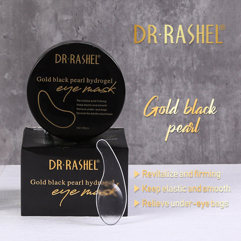 DR RASHEL Skin Care 24k Gold Black Pearl Hydrogel Eye Mask 60pcs Brightening Lightening Moisturizing Eye Mask - Dr-Rashel-Official