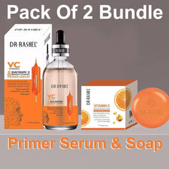 Dr.Rashel Vitamin C Brightening & Anti Aging Primer Serum + Soap - Pack of 2 - Dr-Rashel-Official