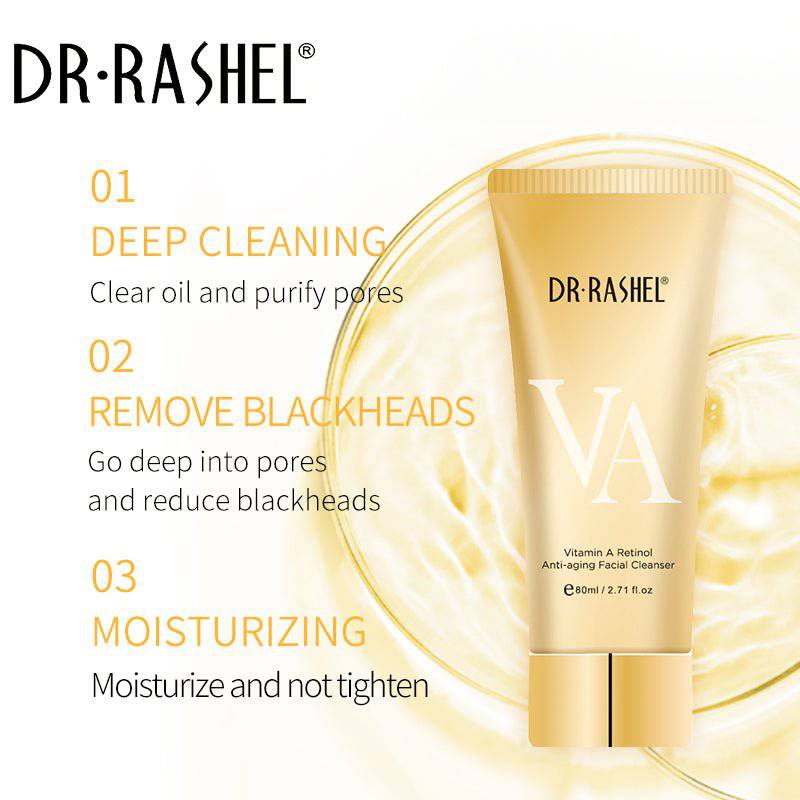 DR RASHEL Face Wash Vitamin A Retinol Anti-aging Facial Cleanser 80ml - Dr-Rashel-Official