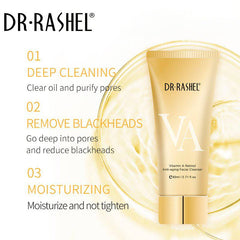 DR RASHEL Face Wash Vitamin A Retinol Anti-aging Facial Cleanser 80ml - Dr-Rashel-Official