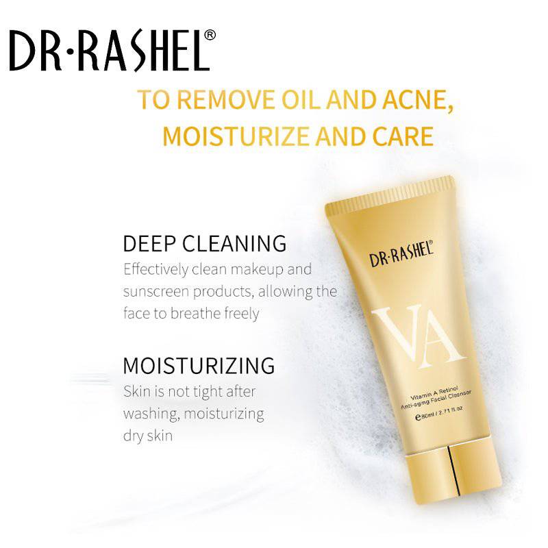 DR RASHEL Face Wash Vitamin A Retinol Anti-aging Facial Cleanser 80ml - Dr-Rashel-Official