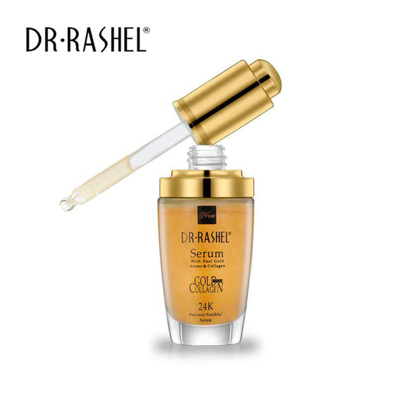 DR.RASHEL 24 K Real Gold Atoms Ampoule Collagen Makeup Primer Anti Wrinkle Hyaluronic Acid Face Whitening Serum - Dr-Rashel-Official