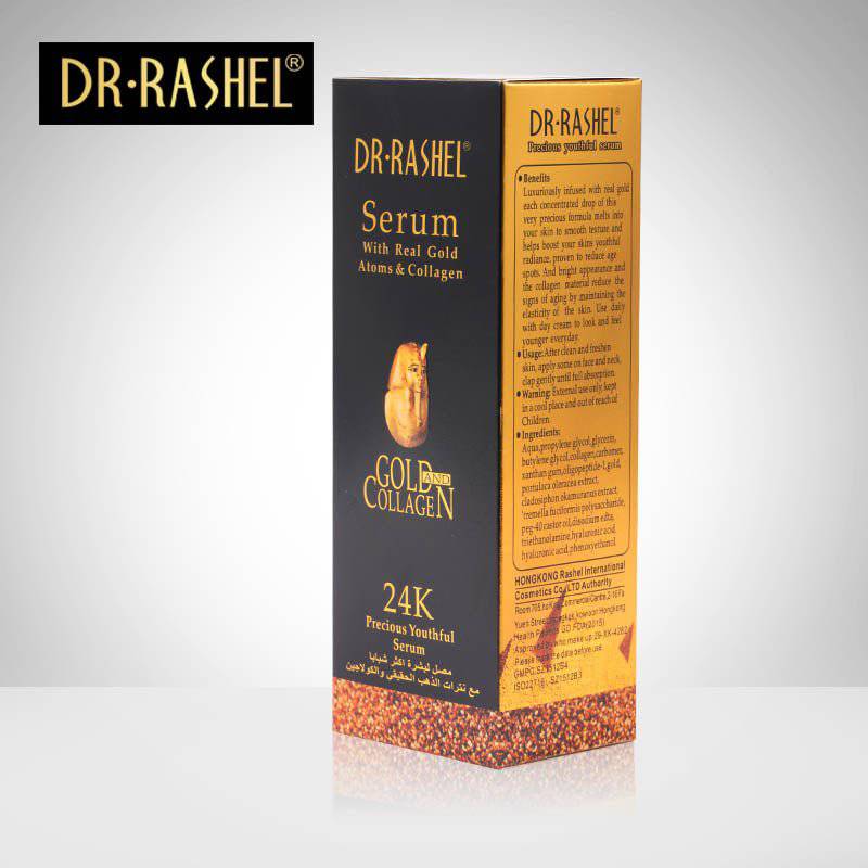 DR.RASHEL 24 K Real Gold Atoms Ampoule Collagen Makeup Primer Anti Wrinkle Hyaluronic Acid Face Whitening Serum - Dr-Rashel-Official
