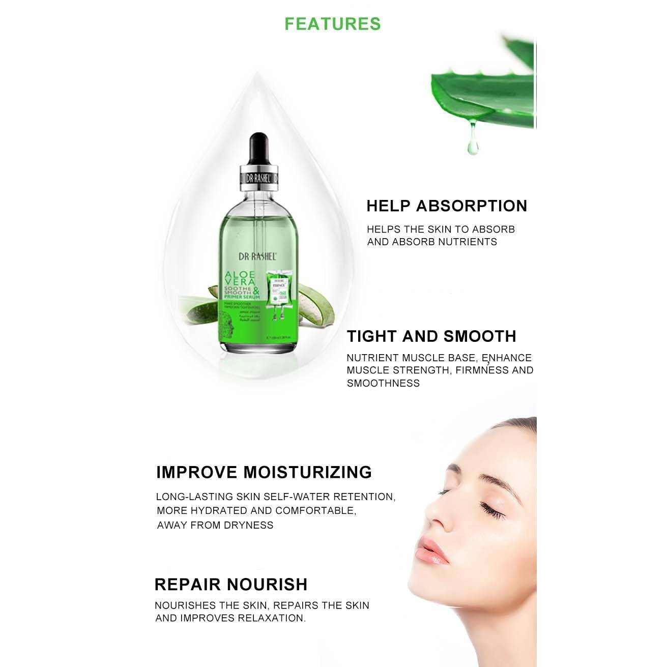 Dr.Rashel Aloe Vera Soothe & Smooth Primer Serum - 100ml - Dr-Rashel-Official