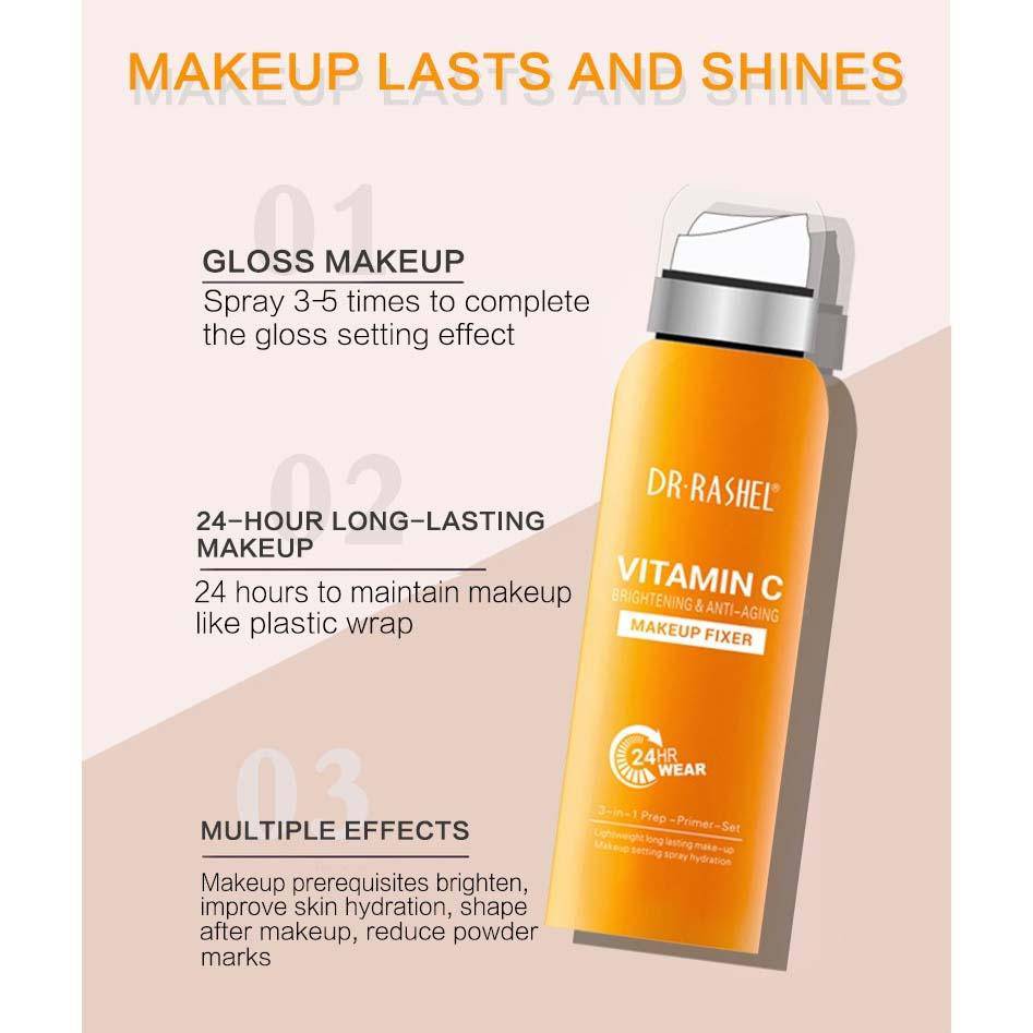 Dr.Rashel Vitamin C Brightening & Anti Aging Make up Fixer 3 in 1 Prep Primer Set - Dr-Rashel-Official