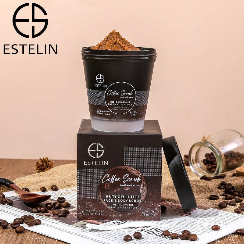 Estelin Coffee Scrub Anti Cellulite Face & Body Scrub by Dr.Rashel - 280g - Dr.Rashel - Face & Body Scrub - Dr-Rashel-Official