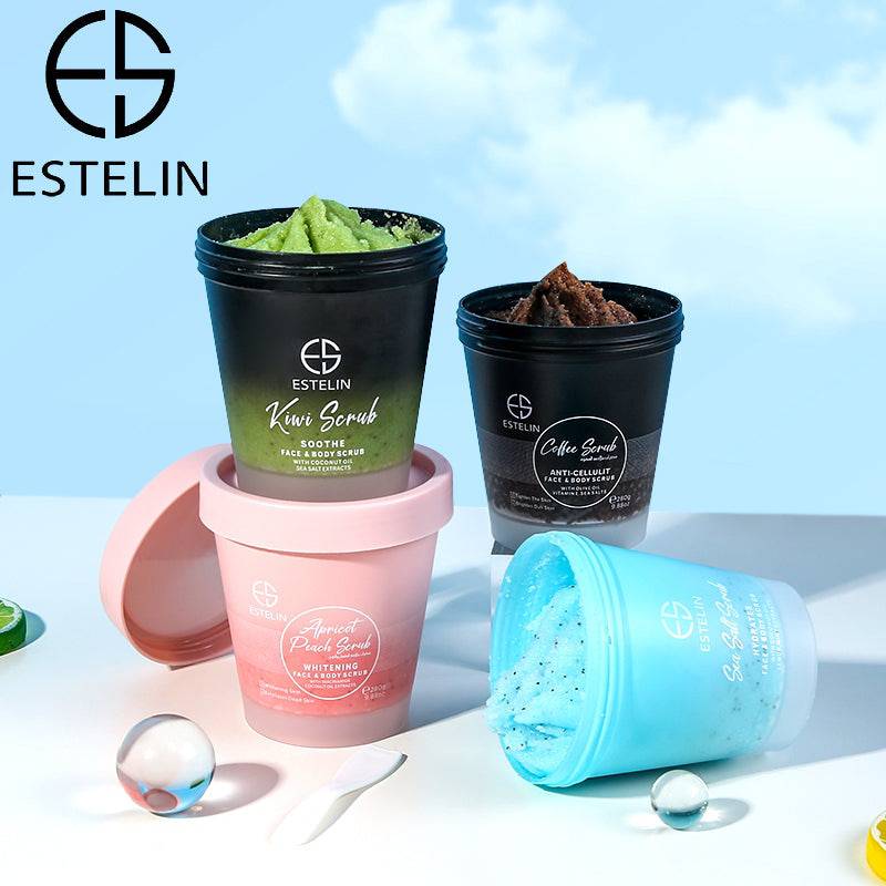 Estelin Sea Salt Scrub Hydrates Face & Body Scrub by Dr.Rashel - 280g - Dr.Rashel - Face & Body Scrub - Dr-Rashel-Official