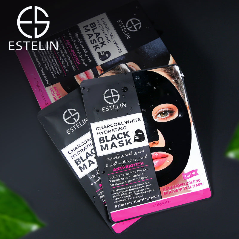 Estelin Charcoal White Hydrating Black Acne Moisturizing Skin Renewal Mask - Dr-Rashel-Official