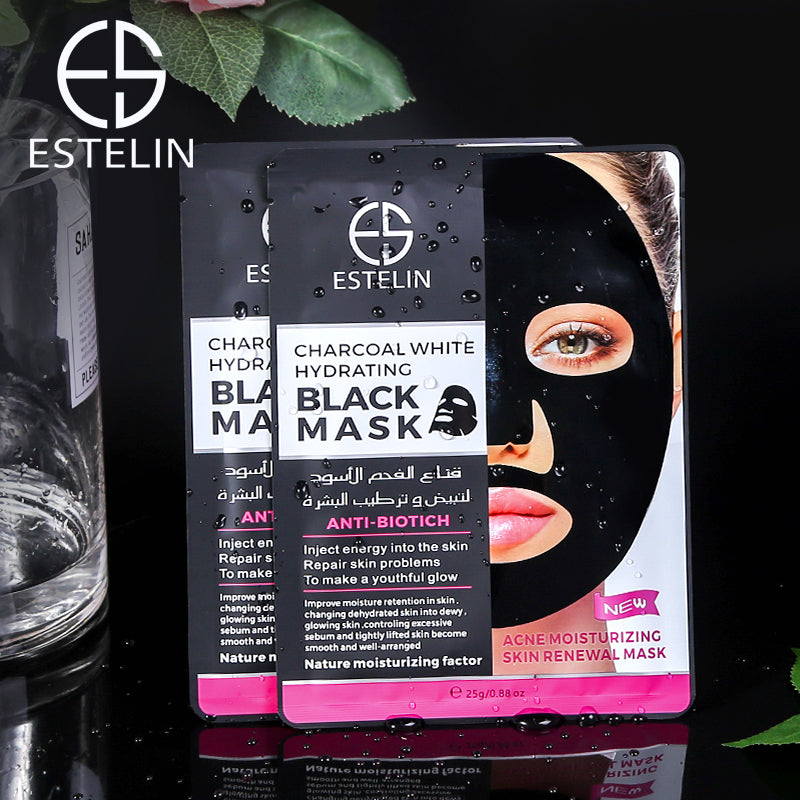 Estelin Charcoal White Hydrating Black Acne Moisturizing Skin Renewal Mask - Dr-Rashel-Official