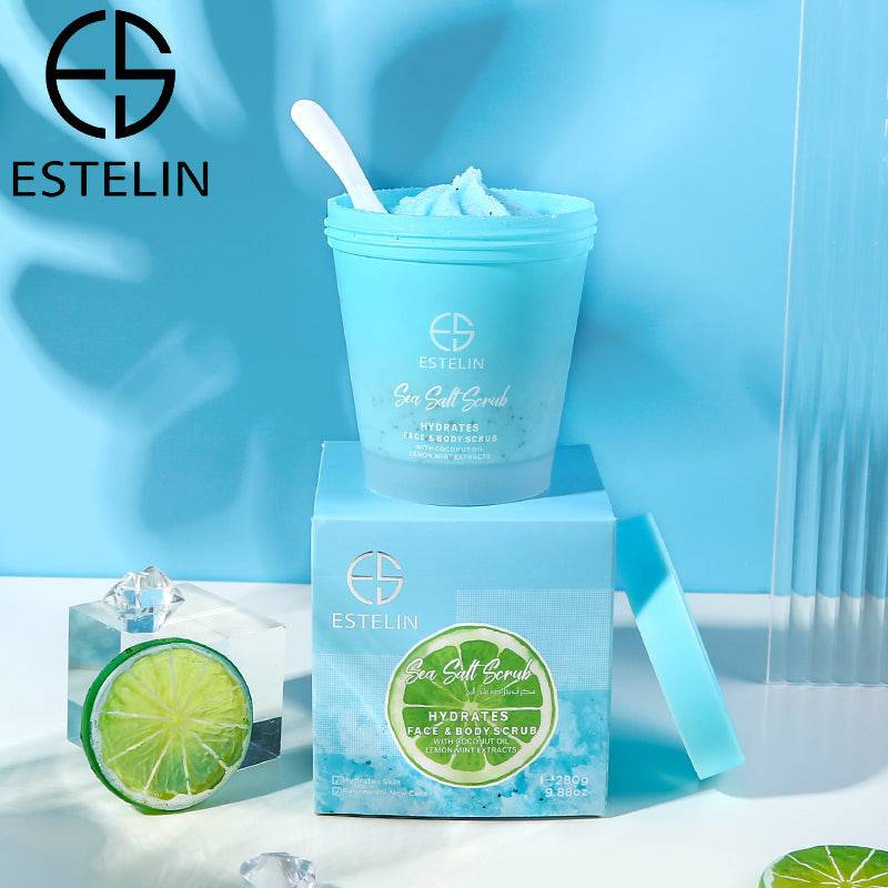 Estelin Sea Salt Scrub Hydrates Face & Body Scrub by Dr.Rashel - 280g - Dr.Rashel - Face & Body Scrub - Dr-Rashel-Official