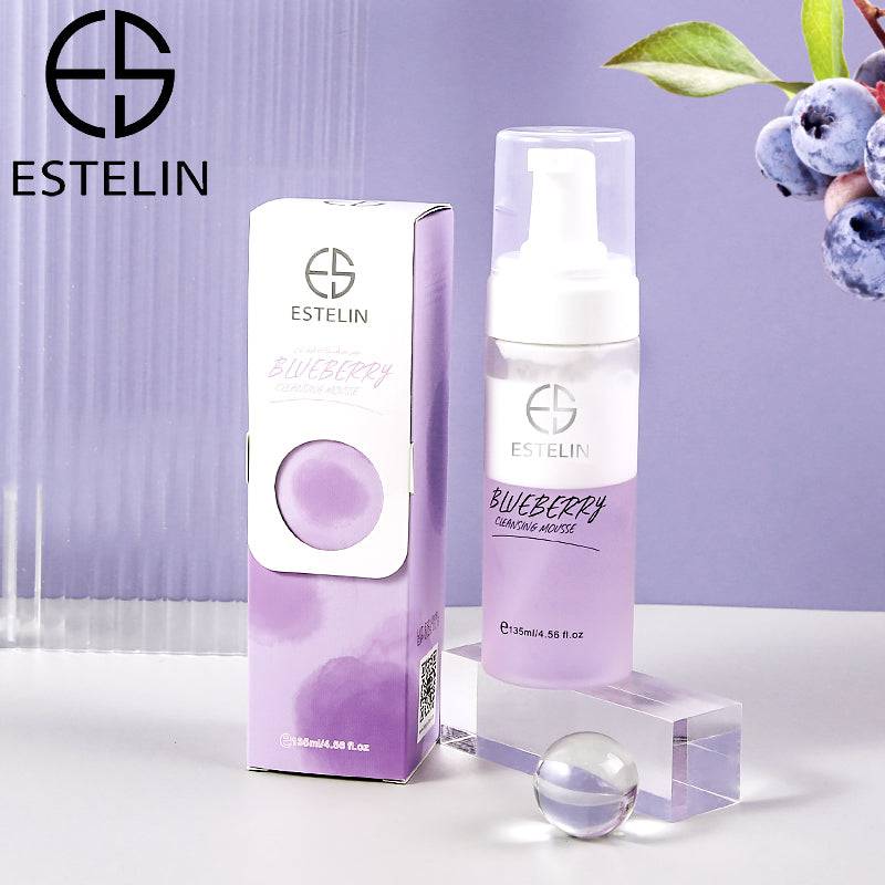 ESTELIN Skin Care Deep Cleaning Pore Cleaning Blueberry Cleansing Mousse 135ML - Dr-Rashel-Official