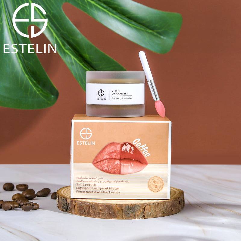 ESTELIN Coffee Sugar Lip Scrub Moisturizing Mask And Lip Balm 3 in 1 Lip Care Set - Dr-Rashel-Official