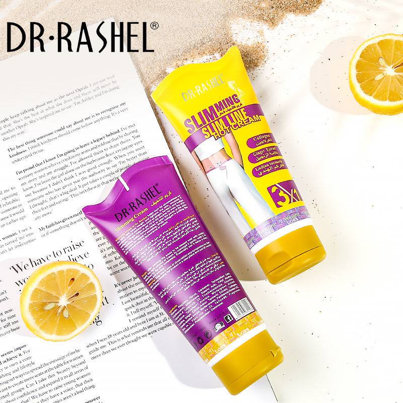 Dr.Rashel Slimming Slim Line Hot Cream with Ginger Extract Collagen & Turmeric For Slim Fit - 150gms - Dr-Rashel-Official