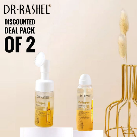 Dr.Rashel Collagen Cleansing Essence Mousse + Collagen Essence Spray - Pack Of 2 - Dr-Rashel-Official