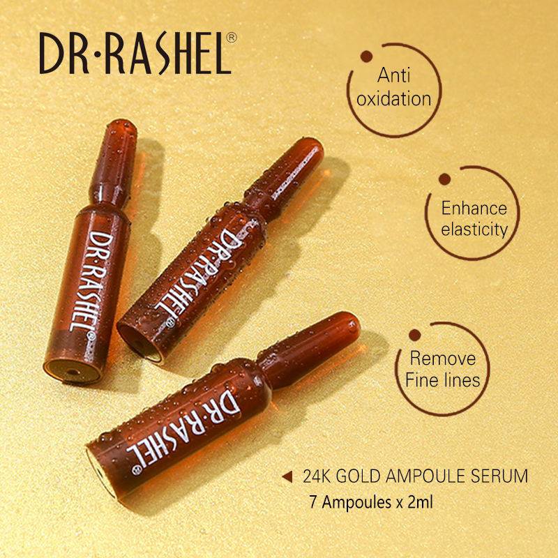 DR RASHEL Skin Care 24K Gold Ampoule face Serum 2ml x 7pcs - Dr-Rashel-Official