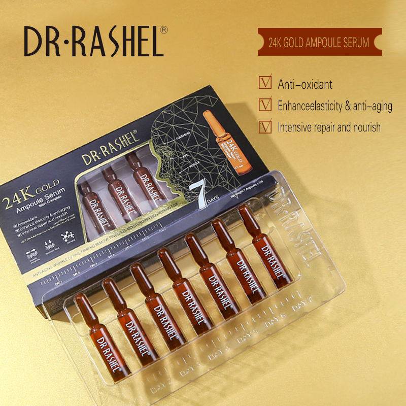 DR RASHEL Skin Care 24K Gold Ampoule face Serum 2ml x 7pcs - Dr-Rashel-Official