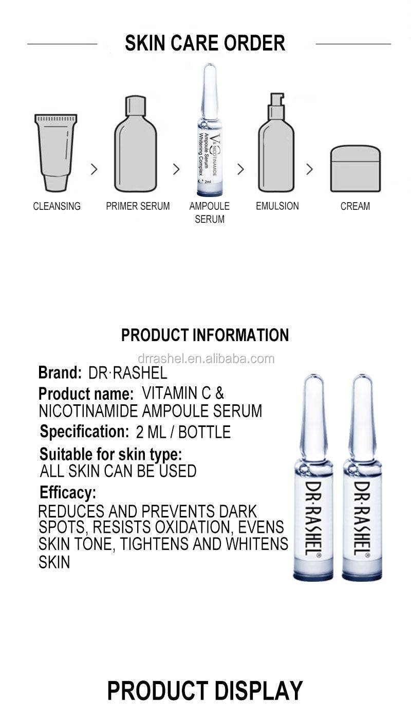 DR RASHEL Skin Care Vitamin C & Nicotinamide Ampoule Serum 2ml x 7pcs - Dr-Rashel-Official