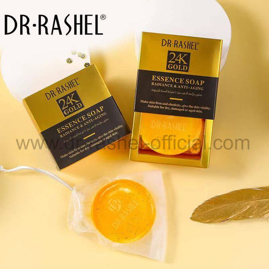 Dr.Rashel 24K Gold Radiance & Anti Aging Essence Soap - 100gms - Dr-Rashel-Official