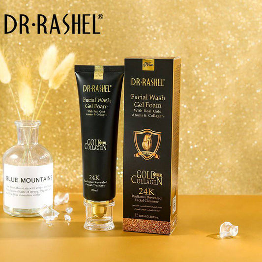 Dr.Rashel Facial wash Gel Foam with Real Gold Atoms & Collagen - Dr-Rashel-Official