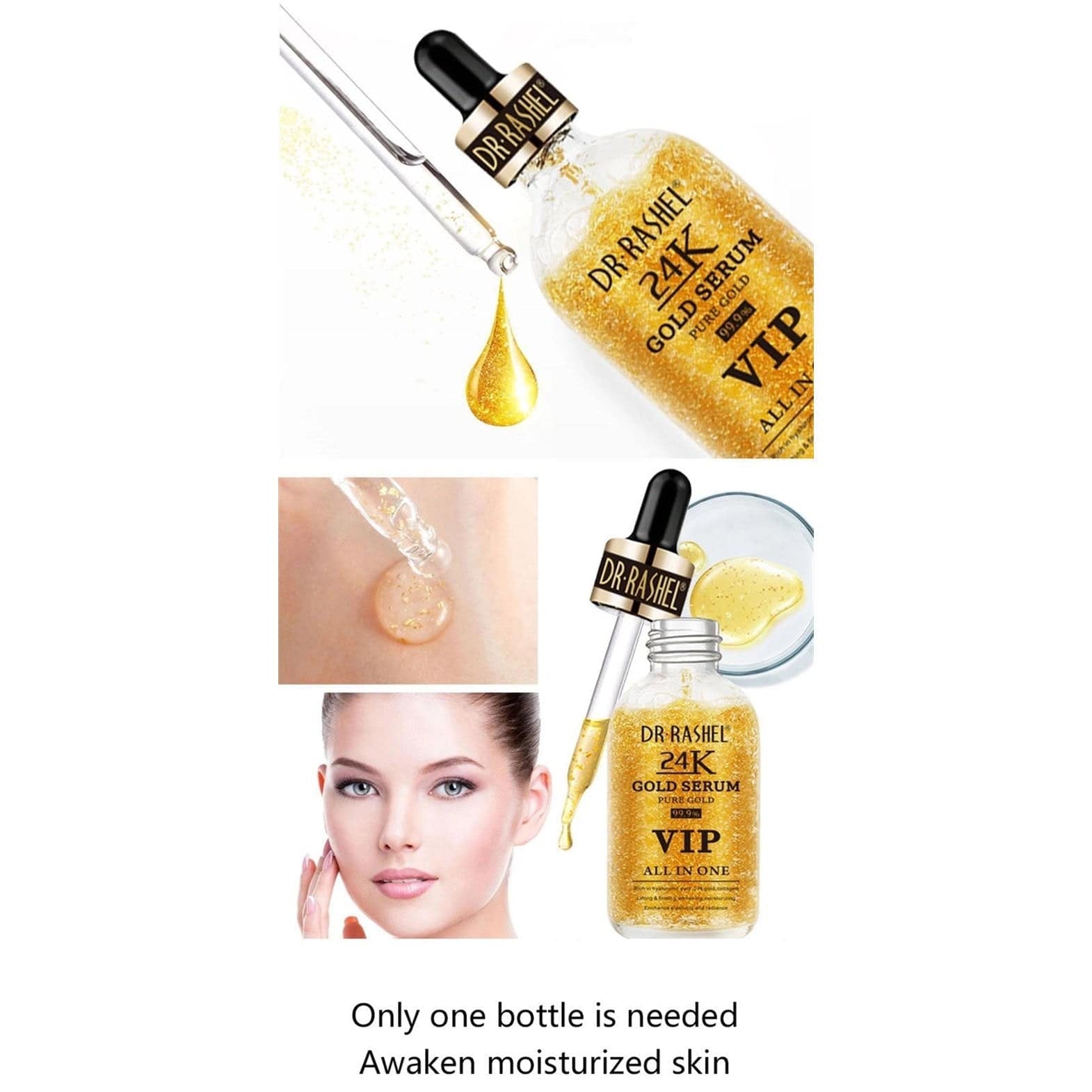 Dr.Rashel Gold Serum 99.9% VIP All In One Pure Gold - 50ml - Dr-Rashel-Official