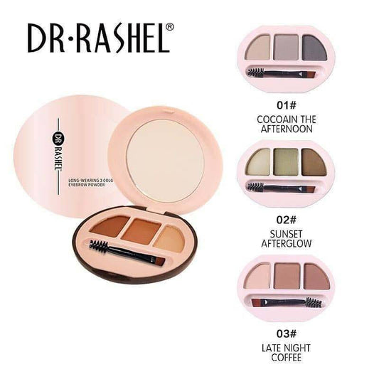 Dr.Rashel Long Wearing 3 Color Eyebrow Powder for Girls & Women - Dr-Rashel-Official