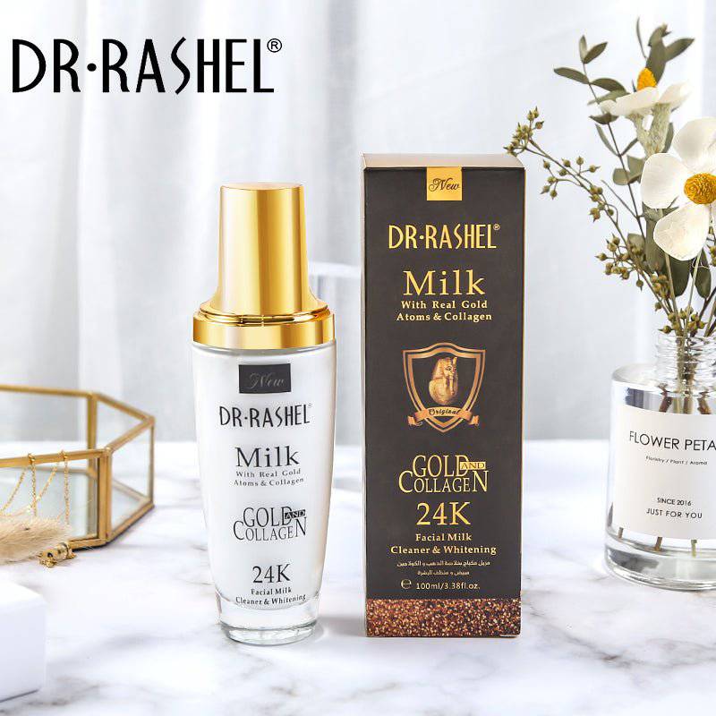 Dr.Rashel Milk with Real Gold Atoms & Collagen 24K Facial Milk Cleaner & Whitener - Dr-Rashel-Official