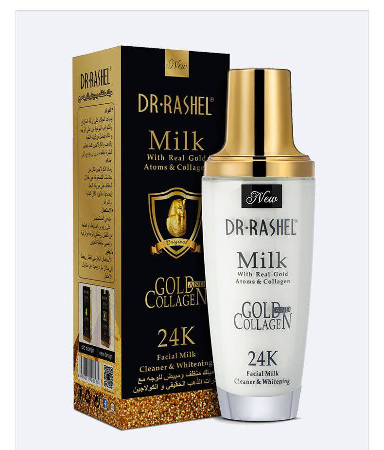 Dr.Rashel Milk with Real Gold Atoms & Collagen 24K Facial Milk Cleaner & Whitener - Dr-Rashel-Official