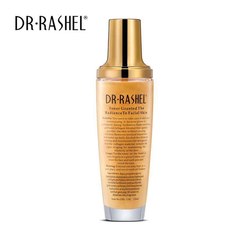 Dr.Rashel Toner with Real Gold Atoms & Collagen 24K Granted the Radiance to Facial Skin - Dr-Rashel-Official