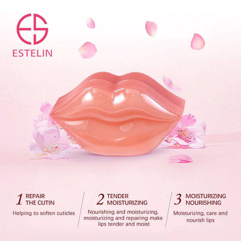 ESTELIN Cherry Blossom Pink Hydrating Lip Patch Sleeping Lip Mask - 22 Pcs - Dr-Rashel-Official