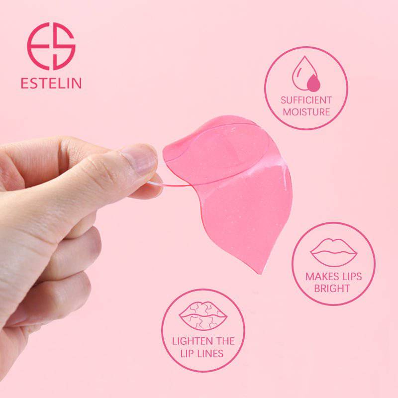 ESTELIN Cherry Blossom Pink Hydrating Lip Patch Sleeping Lip Mask - 22 Pcs - Dr-Rashel-Official