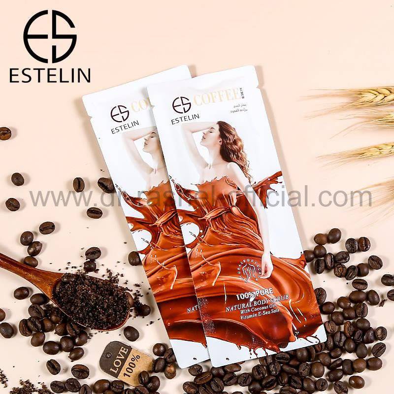 Estelin Coffee 100% Pure Natural Body Scrub by Dr.Rashel - Pack of 7 - Dr-Rashel-Official