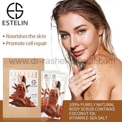 Estelin Coffee 100% Pure Natural Body Scrub by Dr.Rashel - Pack of 7 - Dr-Rashel-Official