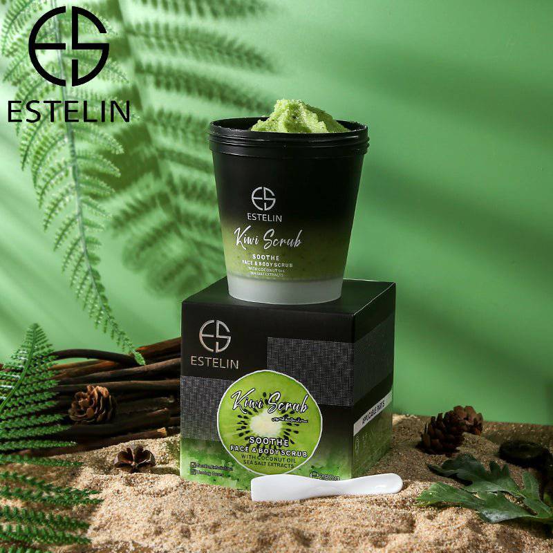 Estelin Kiwi Scrub Soothe Face & Body Scrub by Dr.Rashel - 280g - Dr-Rashel-Official