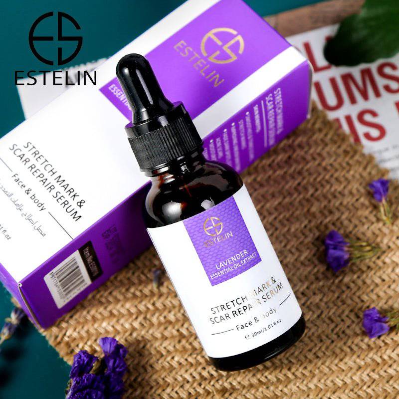 Estelin Lavender Essential Oil Extract Stretch Mark & Scar Repair Serum for Face & Body - 30ml - Dr-Rashel-Official