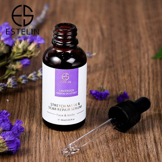 Estelin Lavender Essential Oil Extract Stretch Mark & Scar Repair Serum for Face & Body - 30ml - Dr-Rashel-Official